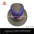 2015 new designs Hot selling fashion Grace beautiful paper fedora hat